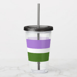 Vaso Acrílico Bandera de orgullo genderqueer de SlipperyJoe lava