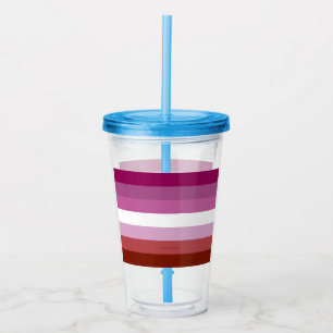 Vaso Acrílico bandera del orgullo lésbico femenino de SlipperyJo