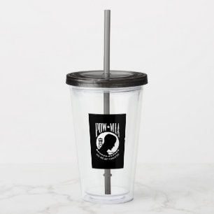Vaso Acrílico Bandera POW MIA: Soldados desaparecidos de la Guer