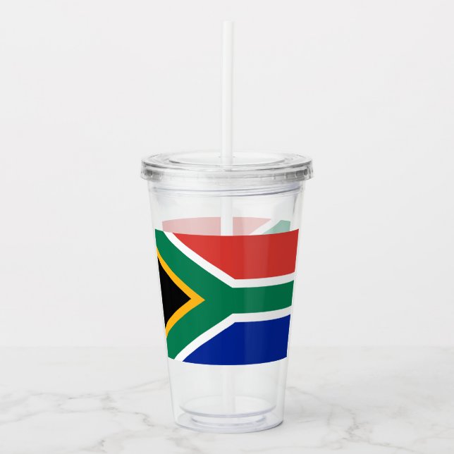 Vaso Acrílico Bandera sudafricana (Anverso)