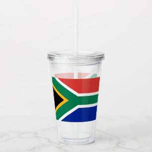 Vaso Acrílico Bandera surafricana de Suráfrica