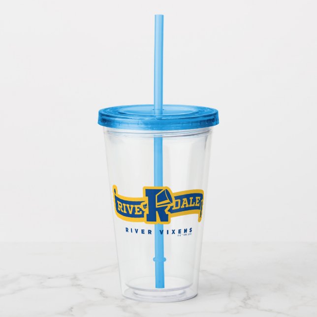 Vaso Acrílico Banner del río Riverdale Vixens (Anverso)