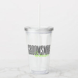 Vaso Acrílico Banquete de boda de encargo intrépido del "padrino