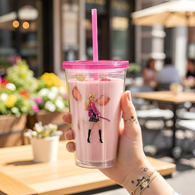 Vaso Acrílico Barbie (Subido por el creador)