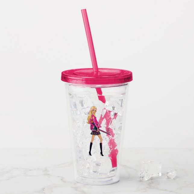 Vaso Acrílico Barbie Acrylic Tumbler (Anverso (hielo))