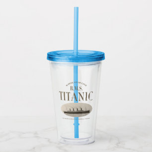 Vaso Acrílico Barco fantasma Titanic RMS Sepia Tumbler acrílico