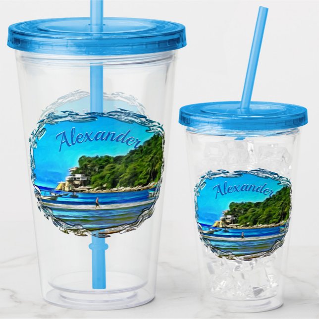 Vaso Acrílico Barcos de Pesca Mismaloya 0346 (Subido por el creador)
