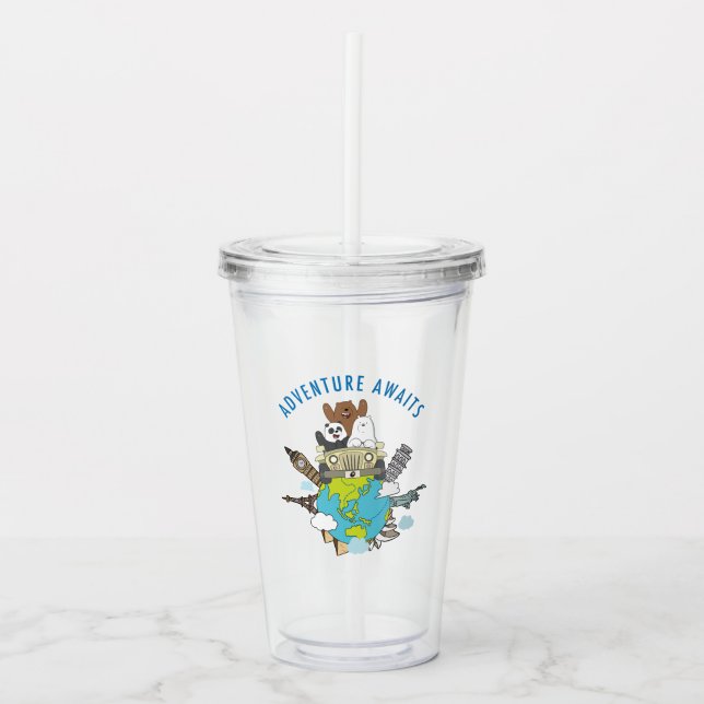 Vaso Acrílico Bare Bears - Aventura (Anverso)
