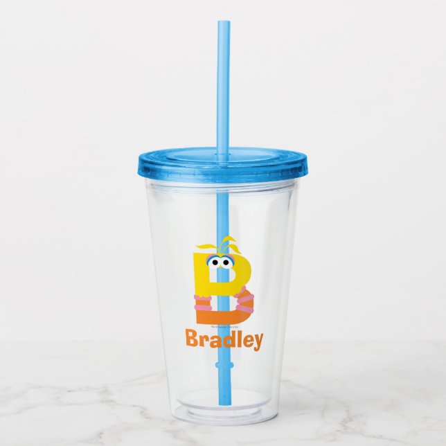 Vaso Acrílico Barrio Sésamo | B es para Big Bird (Anverso)