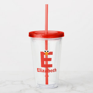 Vaso Acrílico Barrio Sésamo   E es para Elmo