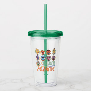 Vaso Acrílico Barrio Sésamo Equipo Sesame desde 1969