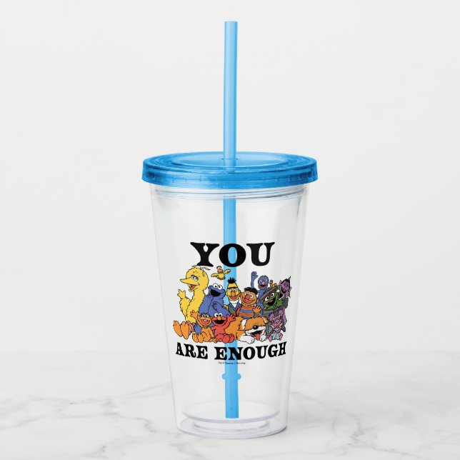 Vaso Acrílico Barrio Sésamo | Eres suficiente (Anverso)