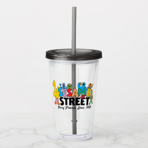 Vaso Acrílico Barrio Sésamo   Furry Friends Desde 1969