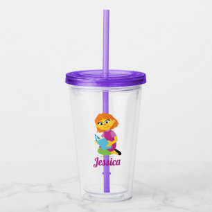 Vaso Acrílico Barrio Sésamo   Julia leyendo un libro