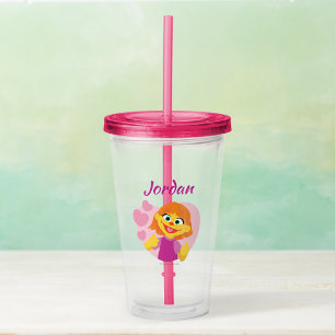 Vaso Acrílico Barrio Sésamo Julia Pink Heart