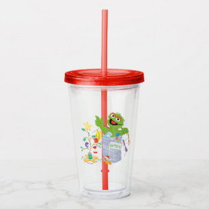 Vaso Acrílico Barrio Sésamo   Oscar - Árbol de Navidad
