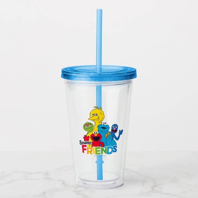 Vaso Acrílico Barrio Sésamo | Sesame Friends (Anverso)