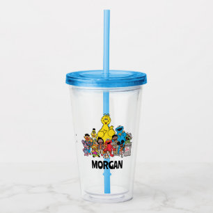 Vaso Acrílico Barrio Sésamo Sesame Pals Añadir su nombre