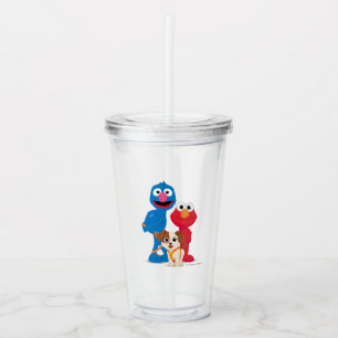 Vaso Acrílico Barrio Sésamo   Tango con Grover y Elmo