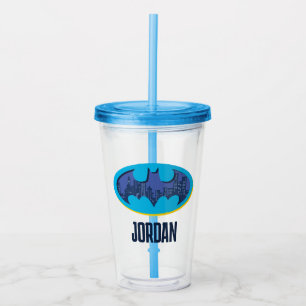 Vaso Acrílico Batman   Símbolo de la ciudad de Arkham