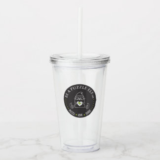 Vaso Acrílico Be A Puzzle Elf — Water Bottle /Tumbler