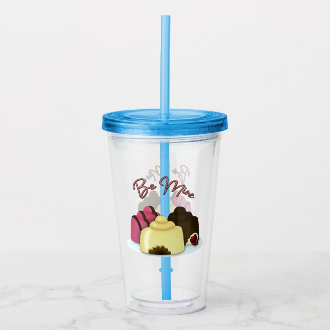 Vaso Acrílico Be Mine El día de San Valentín Candy (Anverso)