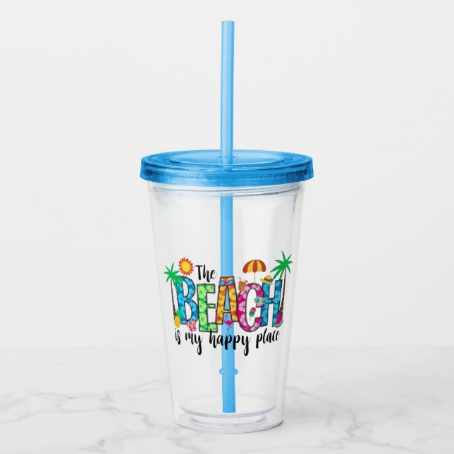 Vaso Acrílico beach vibes mugs (Anverso)
