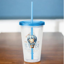 Vaso Acrílico Bear Bear Blue Balloon Rige
