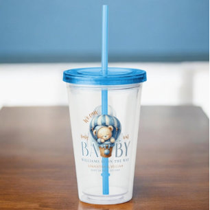 Vaso Acrílico Bear Bear Blue Balloon Rige