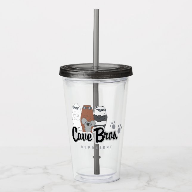 Vaso Acrílico Bear Bears - Cave Bros. Representar (Anverso)
