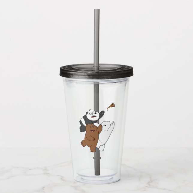 Vaso Acrílico Bear Bears - Última Pieza De Pizza (Anverso)