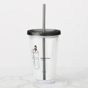 Vaso Acrílico Beba mucha agua Copa de Straw