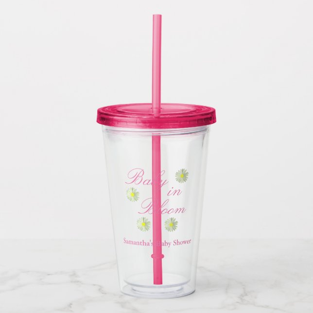 Vaso Acrílico Bebé en el Baby Shower de Bloom (Anverso)