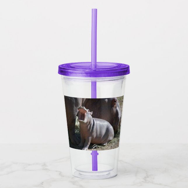 Vaso Acrílico Bebé Hippo Tumbler (Anverso)