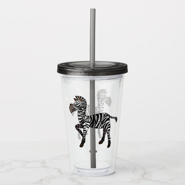 Vaso Acrílico Bebé Zebra Acrílico Tumbler (Anverso)