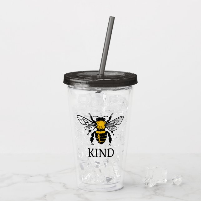 Vaso Acrílico Bee Kind (Reverso (hielo))