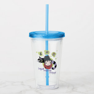 Vaso Acrílico Beetlejuice   Chibi Lydia "Strange and Unusual"