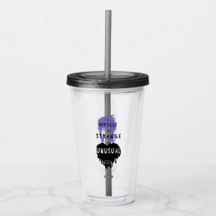 Vaso Acrílico Beetlejuice Lydia "Strange and Unusual" Graphic