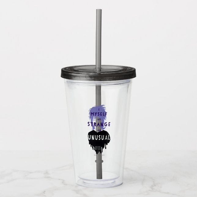 Vaso Acrílico Beetlejuice | Lydia "Strange and Unusual" Graphic (Anverso)