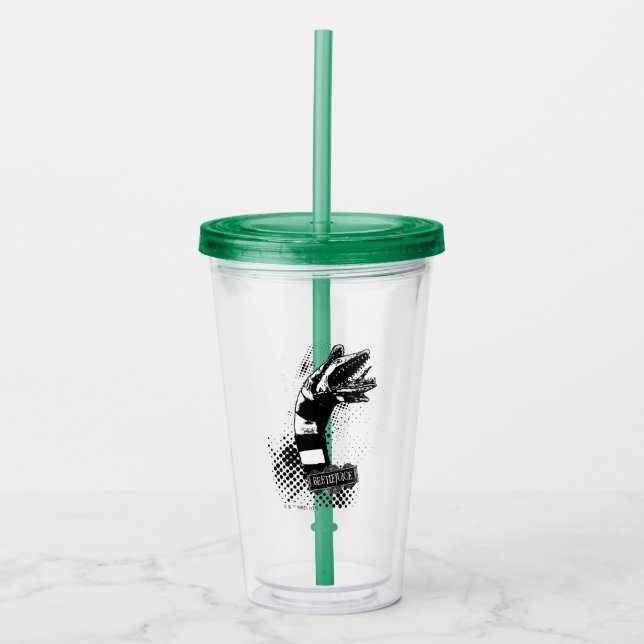 Vaso Acrílico Beetlejuice | Sandworm Illustration (Anverso)