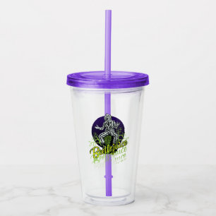 Vaso Acrílico Beetlejuice Sitting on a Tombstone