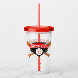 Vaso Acrílico Béisbol y Bats Acrílico Tumbler