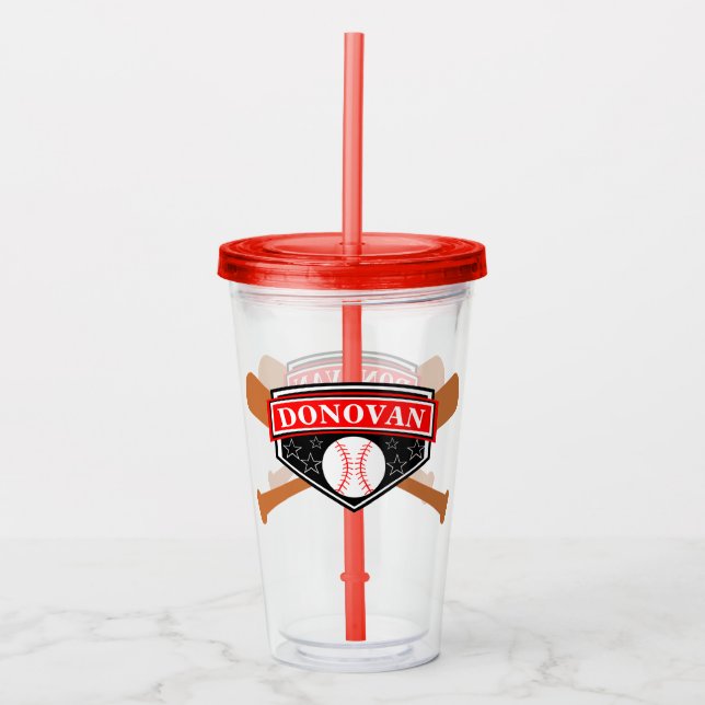 Vaso Acrílico Béisbol y Bats Acrílico Tumbler (Anverso)