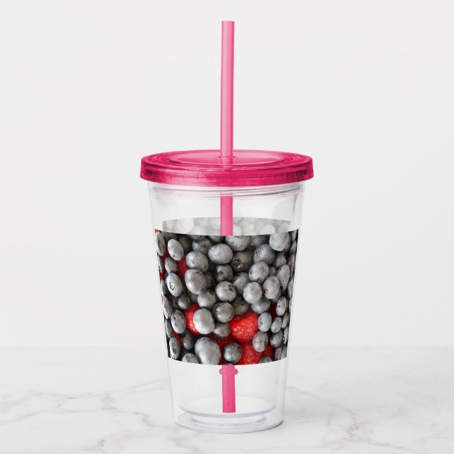 Vaso Acrílico Berry Lovely - Tumbler de espina acrílico (Anverso)