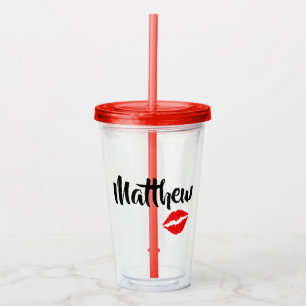Vaso Acrílico Besos creativos
