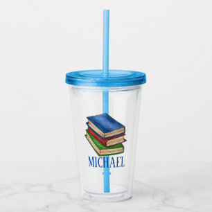Vaso Acrílico Biblioteca principal de libros de libros de libros