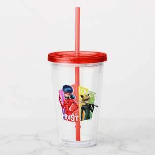 Vaso Acrílico Bicho de liga y gatos   Confianza y lealtad