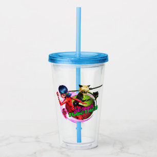 Vaso Acrílico Bicho de liga y gatos Más fuerte juntos