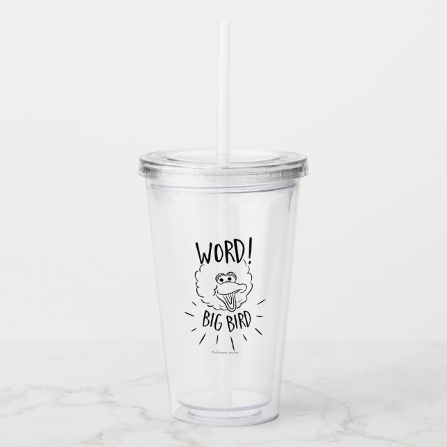 Vaso Acrílico Big Bird Skate Logo - Word! Big Bird (Anverso)