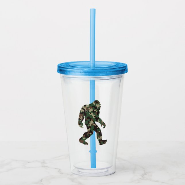 Vaso Acrílico Bigfoot Sasquatch Camuflaje    (Anverso)